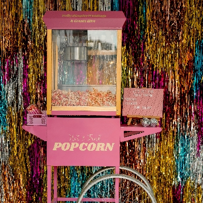 Dolly Dimples Weddings & Events Hire is now offering a popcorn cart