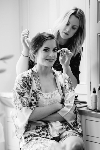 Emma Horsley creating the perfect up-do for a bride-to-be