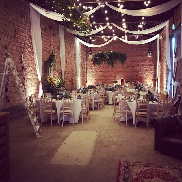 The reception area at Eastfields Farm Barns