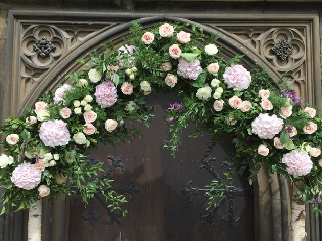 Check out this amazing flower arch by Michael Hilbrown Floral Design 