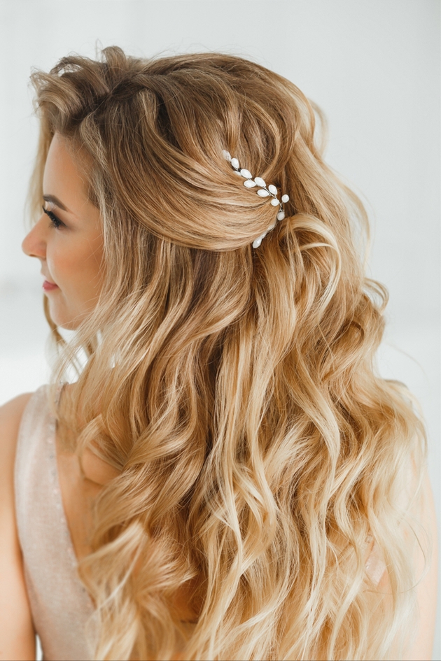 A beautiful bride with the perfect hairstyle 