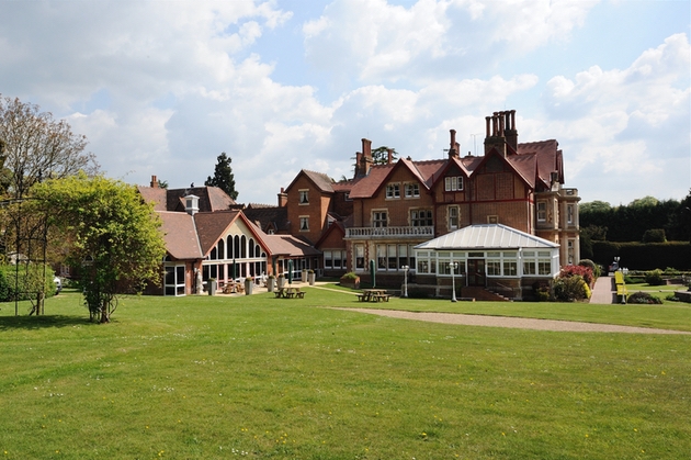 The exterior at Pendley Manor Hotel in Hertfordshire