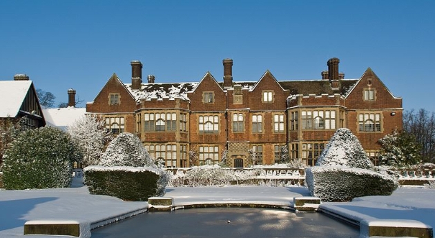 Putteridge Bury magical exterior covered in snow