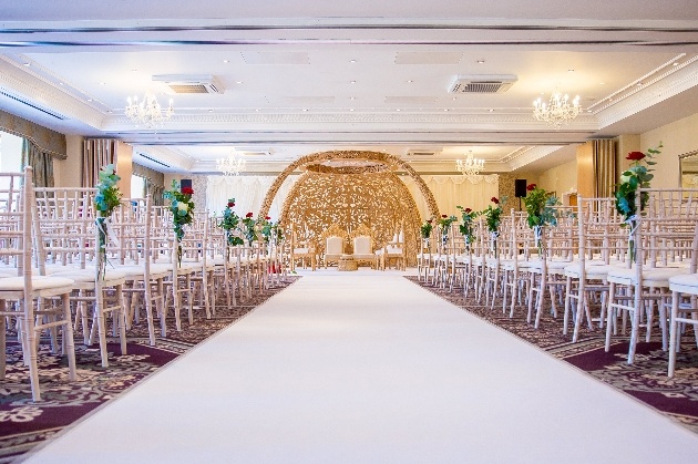 The ceremony space at Shendish Manor Hotel & Golf Course