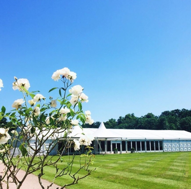 The luxurious marquee at The Conservatory at the Luton Hoo