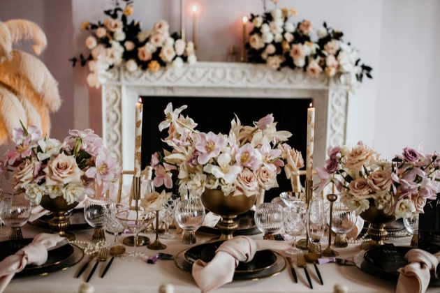 Stunning reception space designed by Carmela Wedding and Events