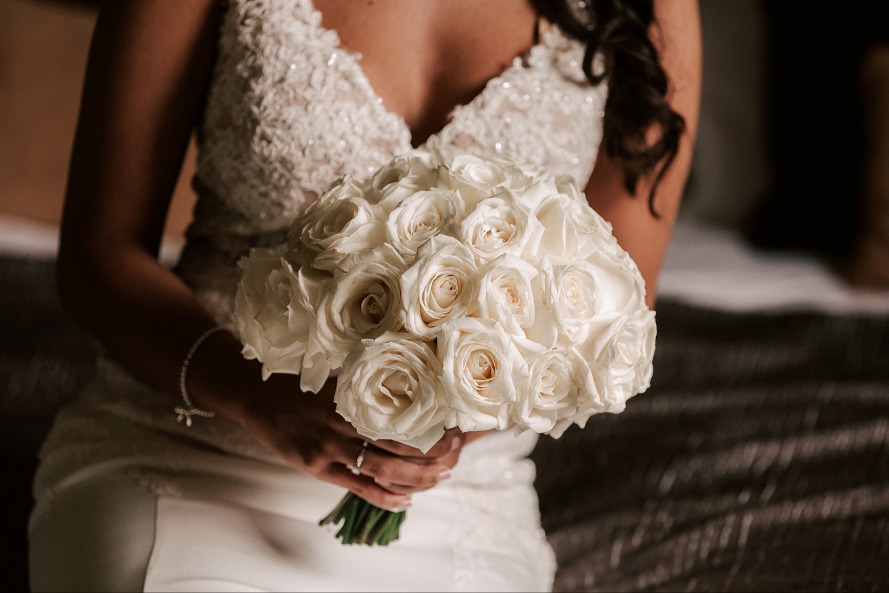 Bouquet and dress