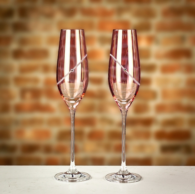 rose gold champagne flutes