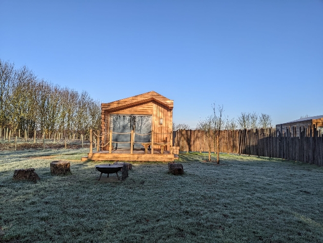 luxury cabin at the Gardens at Polehanger 