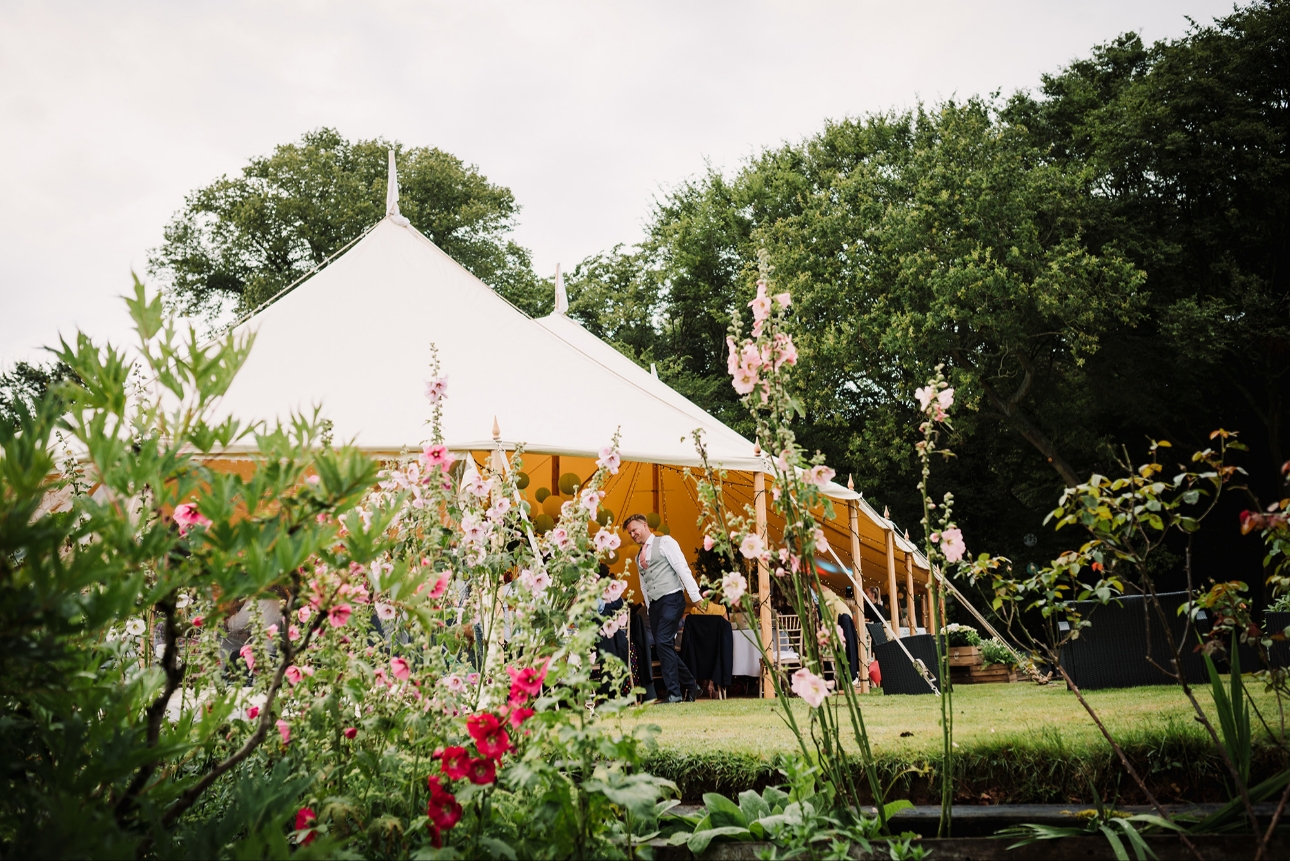 Marquee in garden