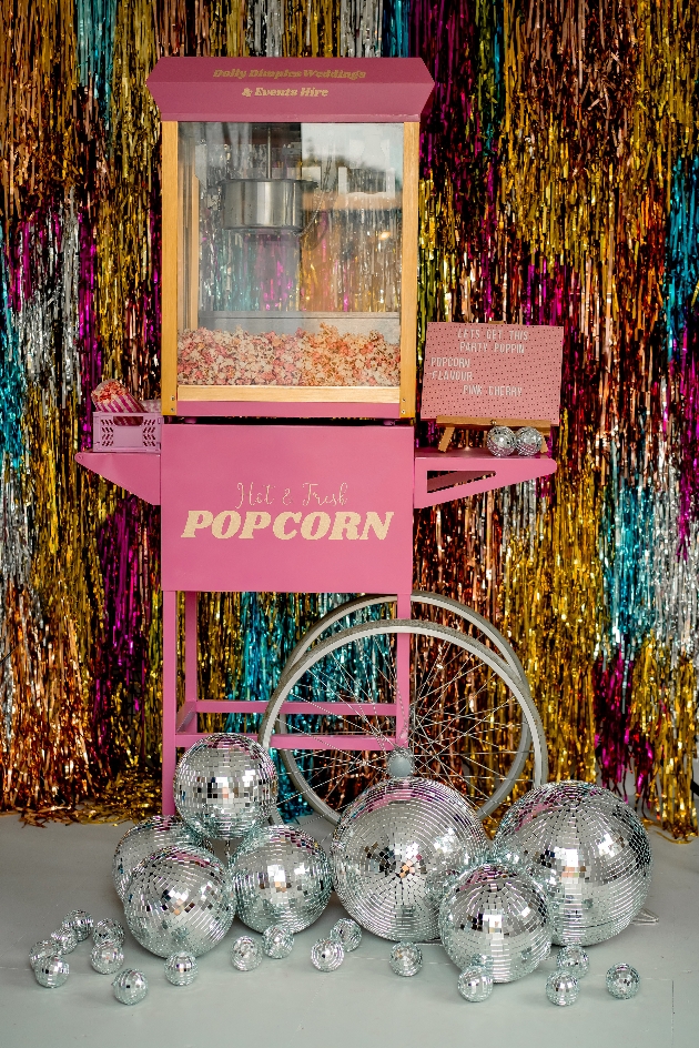 Dolly Dimples Weddings & Events Hire's new wedding popcorn cart  