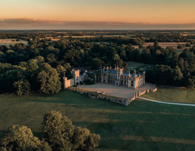 The exterior at Knebworth House and Barns in Hertfordshire