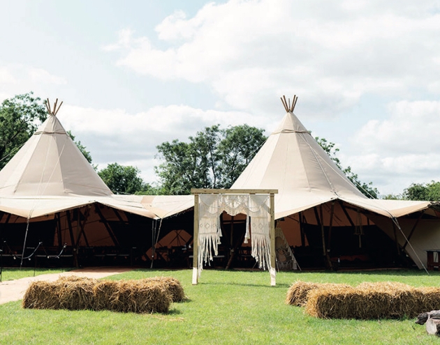 Treewell Farm wedding reception space