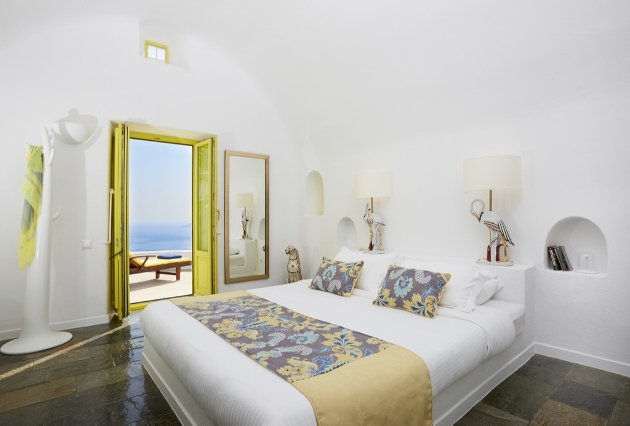 bedroom with sea views