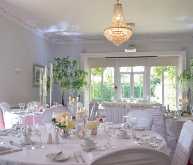 Reception area at Manor of Groves Hotel wedding venue