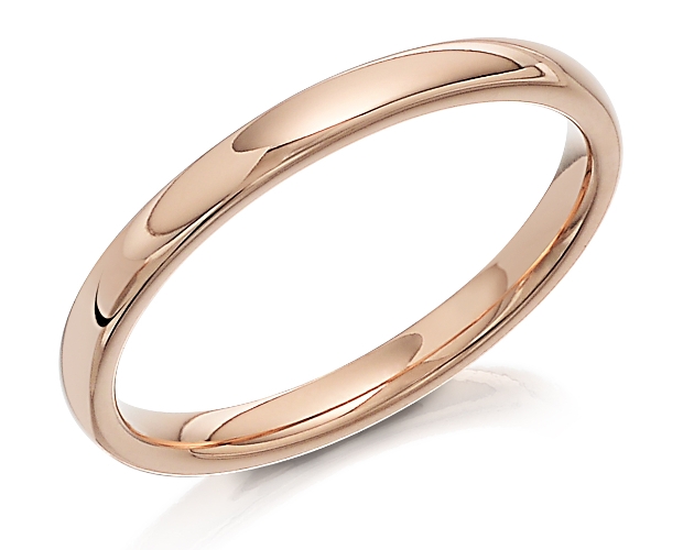 rose gold thin wedding band