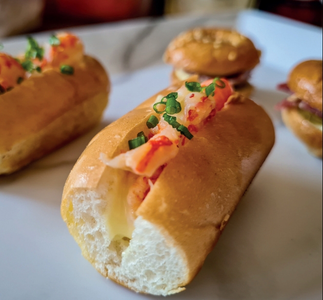 Crayfish roll canapé