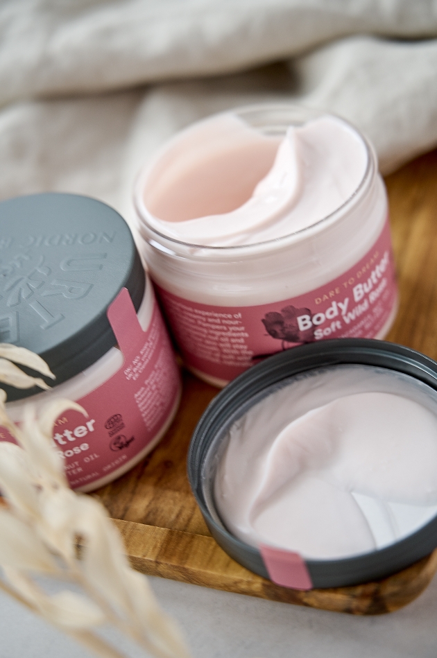 pink pots of body butters