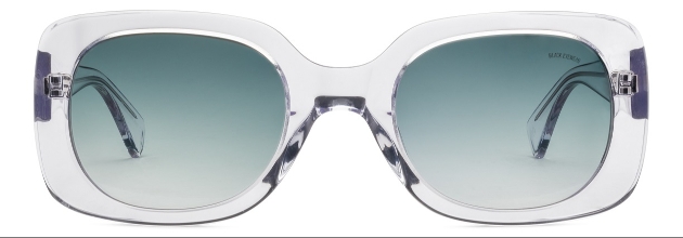 A pair of white sunglasses