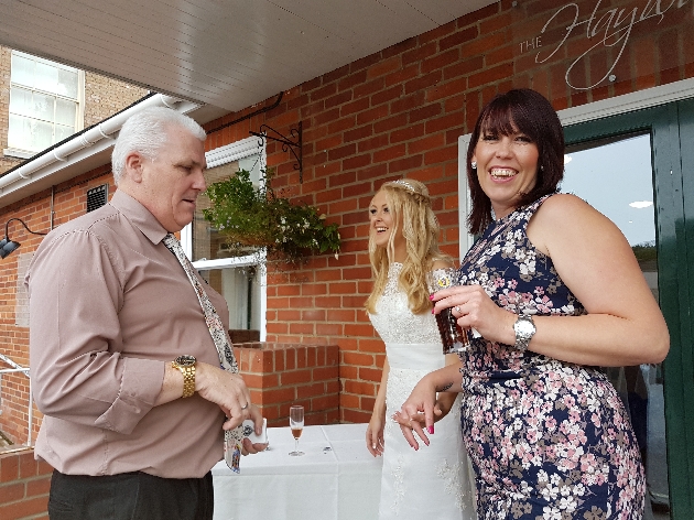 magician with a bride and guest