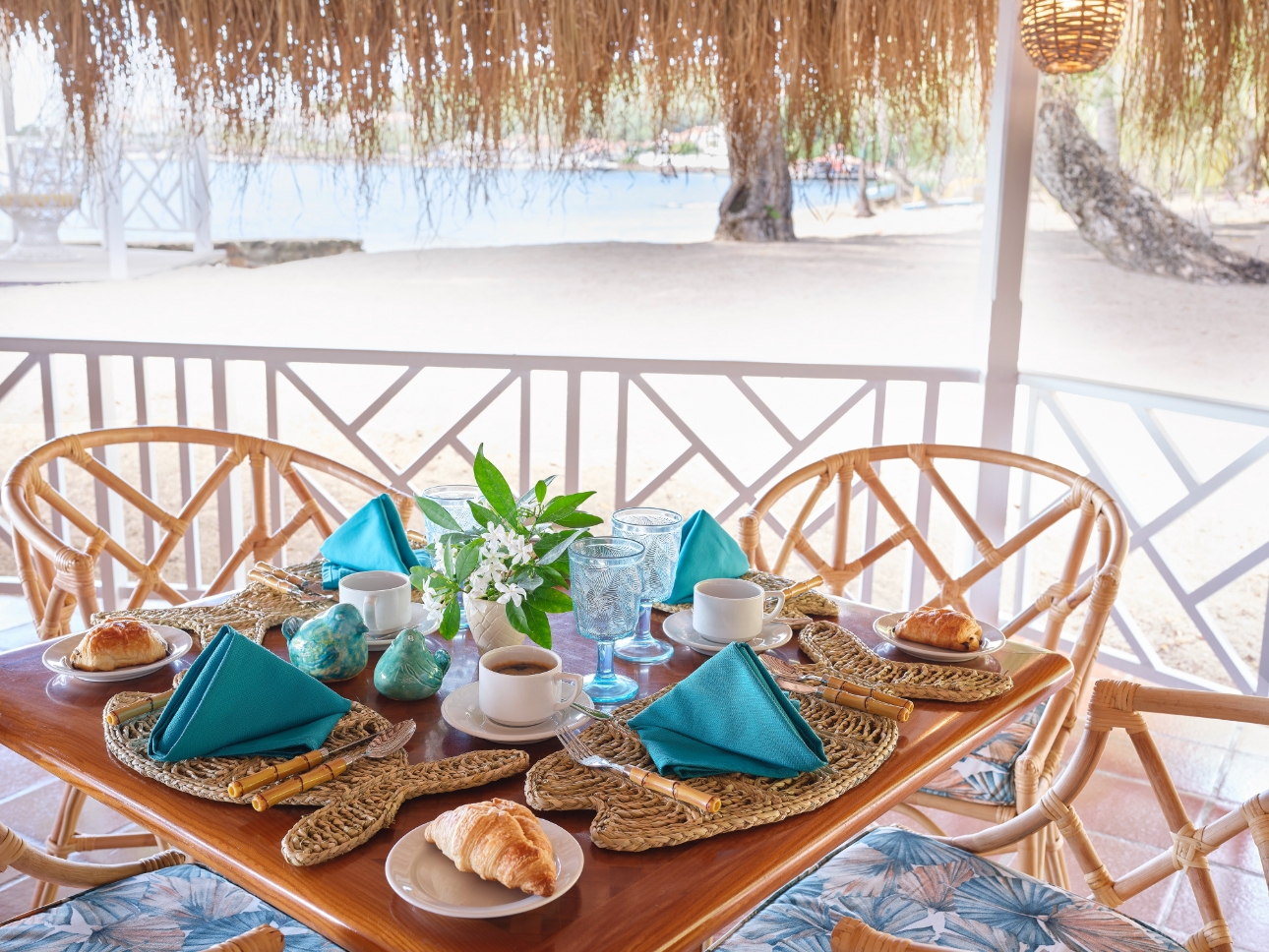 dinner table on the beach