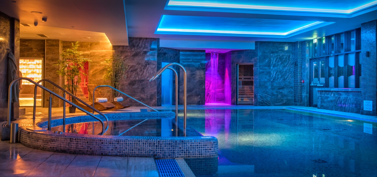 low lit spa pool with jacuzzi