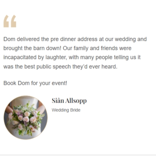 Dominic Ingram - Master of Ceremonies